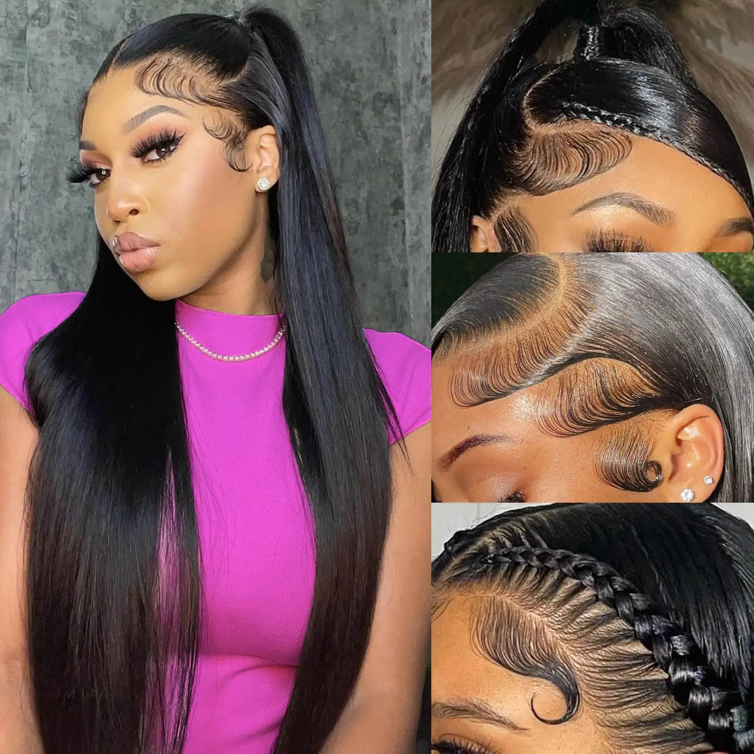 

13x4 Bone Straight Lace Front Wig 4x4 Closure Lace Wig 13x6 Human Hair 30 Inch Wigs For Black Women 13x6 Lace Frontal Wig