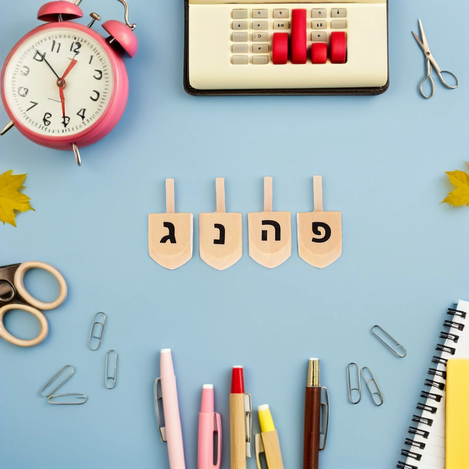 

8pcs Wooden Hanukkah Dreidels Small Spinning Tops Traditional Craft For Kids Holiday Games Family Gatherings Chanukah Party