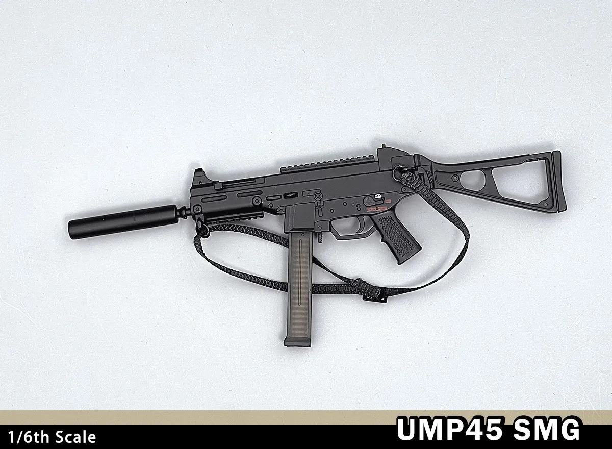 1/6 Scale Soldier UMP45 SMG LMG 5.56 Machine Gun SR-25 Mod.0