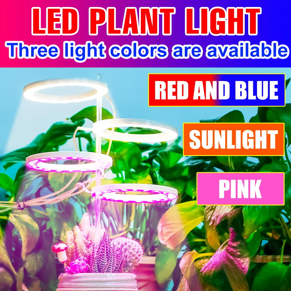 

5V Full Spectrum Indoor Grow Lights LED Plant Fill Lights USB Flower Succulent Potted Seedling Cultivation Lighting Dimmable