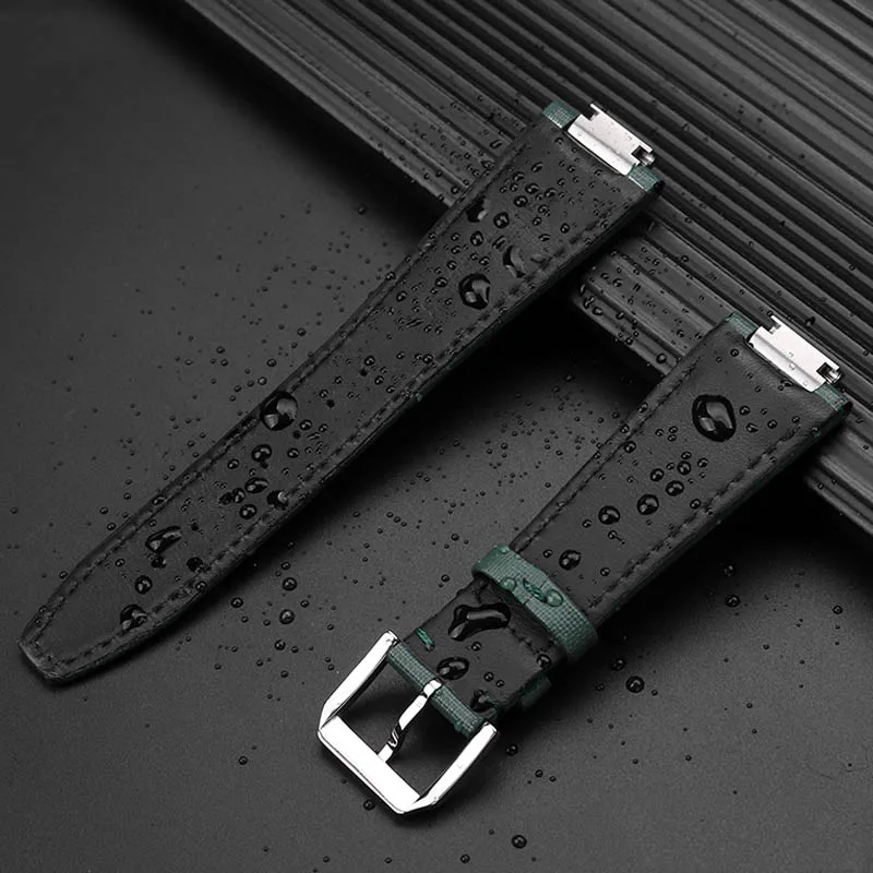 変更されたナイロンパターンの時計、本革の底、アクセサリー、iwcエンジニアシリーズに適合、24mm、iw328903、iw328901