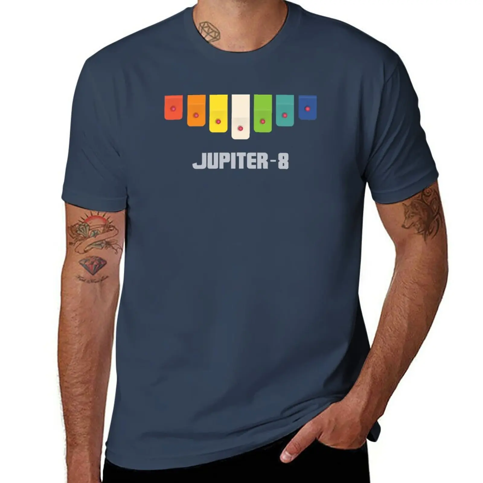 

New Roland Jupiter 8 Rainbow [Grey] T-Shirt Short sleeve tee aesthetic clothes oversized t shirts heavy weight t shirts for men