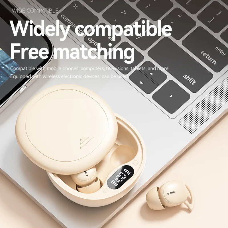 2026 جديد رقيقة جدا بلوتوث النوم سماعات برلين إلغاء الضوضاء للبالغين الاطفال 50H وقت اللعب مريحة في الأذن غير مرئية #5