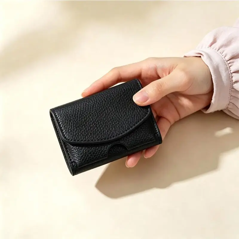 Mini Kurze PU-Leder Damen-Geldbörse Minimalistisch Mehrere Kartenfächer Münzbörse Weiche Haptik Mehrfarbig Tragbare Kleine Clutch Geschenk für Mädchen – Detail 8