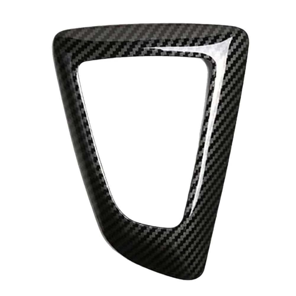 البلاستيك الأسود ABS 13*10*1 سم لسيارات BMW ل 123 سلسلة ألياف الكربون والعتاد التحول المقبض غطاء قاعدة لوحة ترقية اكسسوارات السيارات