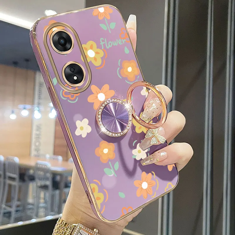 البرسيم حزام لطيفة زهرة حامل هاتف الحال بالنسبة ممن لهم A38 A36 A76 A58 A57 A74 A78 A5 A7 A79 A95 A60 A18 A53 A17 A16 4G 5G الظهر