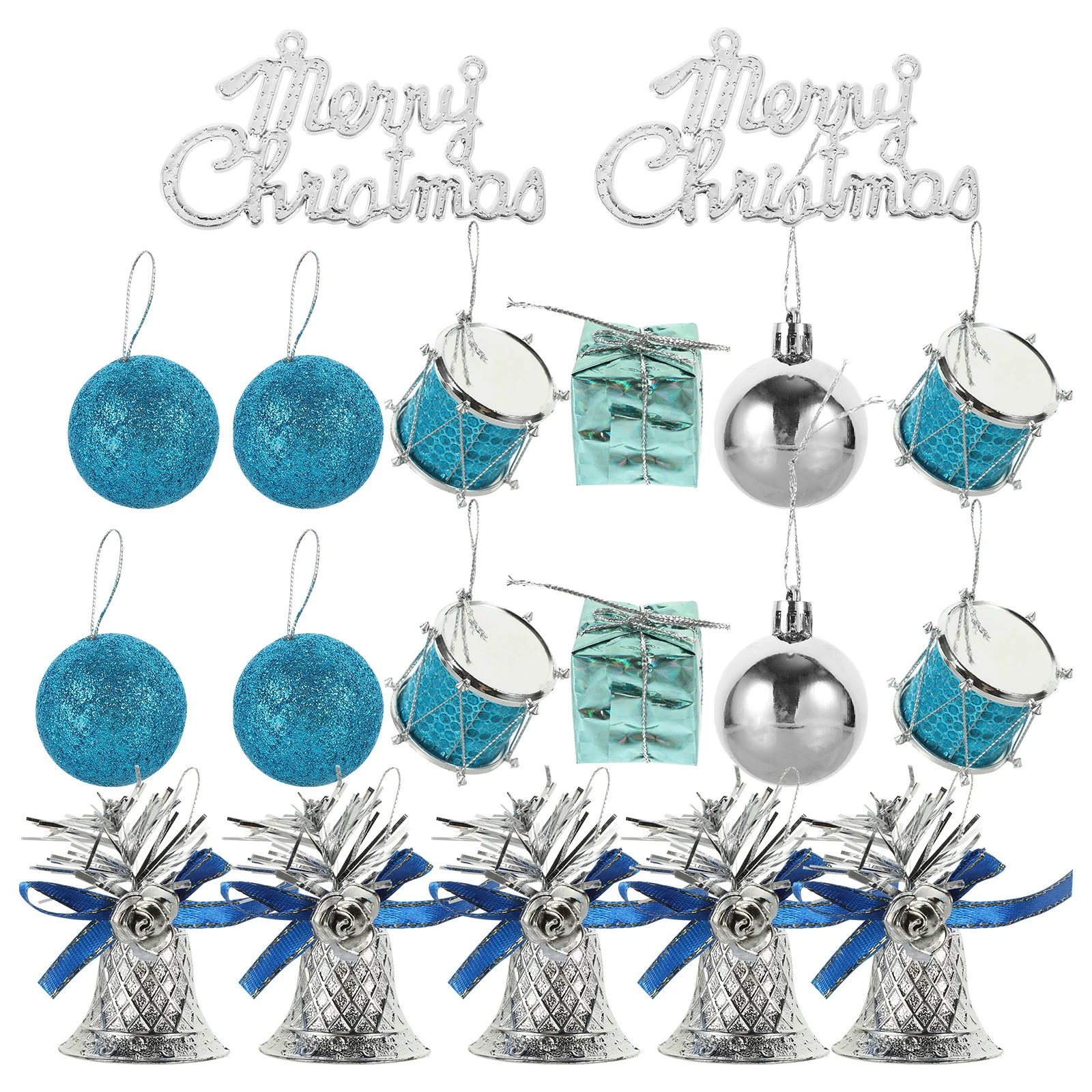 

2Sets Xmas Tree Hanging Ornaments Plastic Christmas Pendants Cartoon Hanging Xmas Tree Topper Decorations Christmas Ornaments