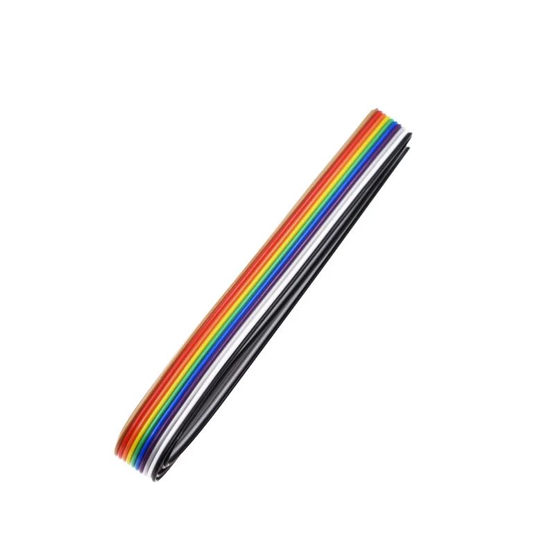 Ribbon Cable 10 WAY Flat Cable Color Rainbow Ribbon Cable Wire Rainbow Cable 10P 1.27MM Pitch diy electronics