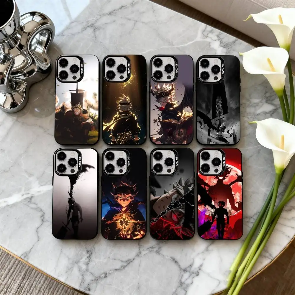 

Anime Cool A-Asta B-Black C-Clover Phone Case For iPhone17,16,15,14,13,12,11 Plus,Pro Max Black Candy silver phone case