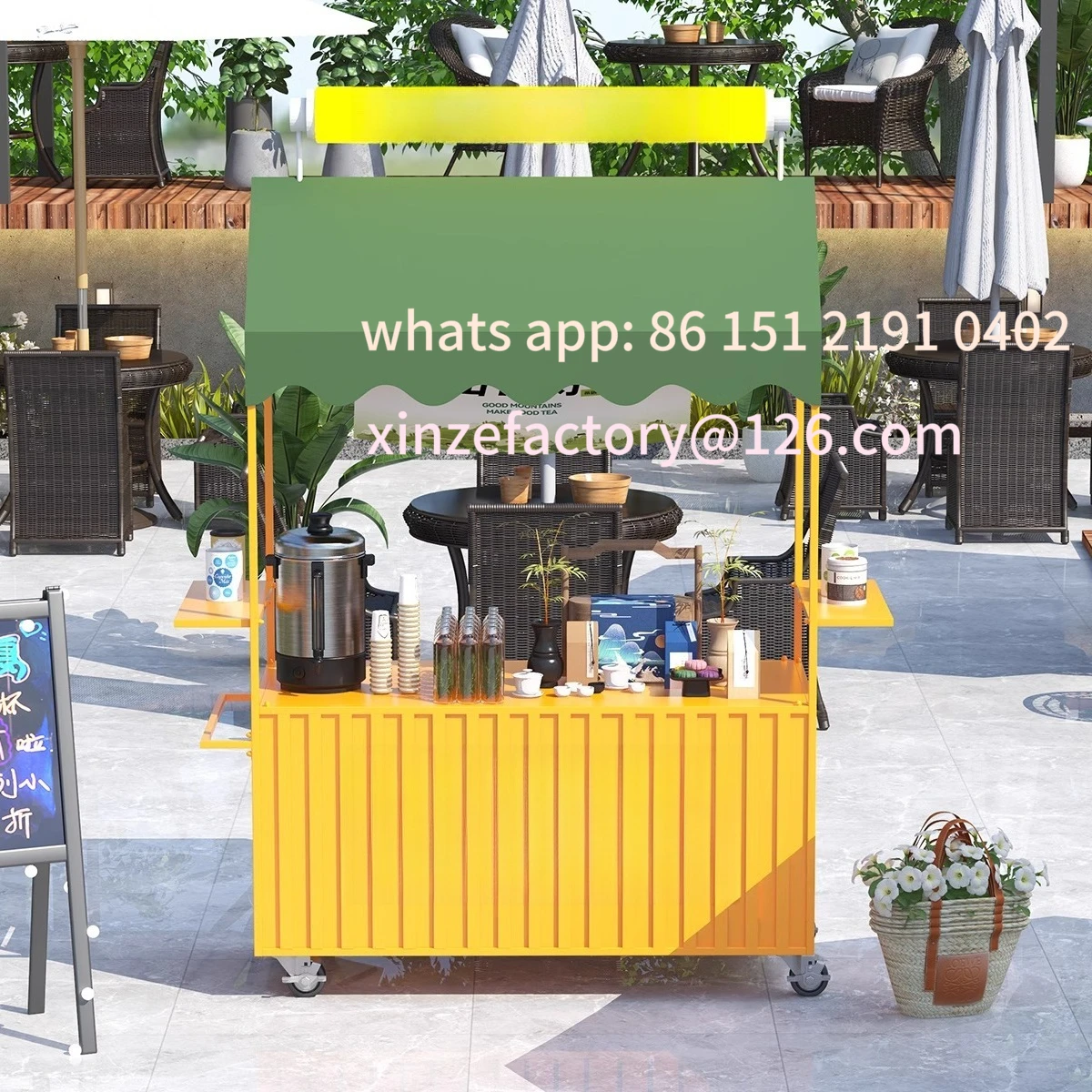 Customizable Convenient Mobile Food Cart Snack Cart Roadside Stall Trolley Outdoor Night Market