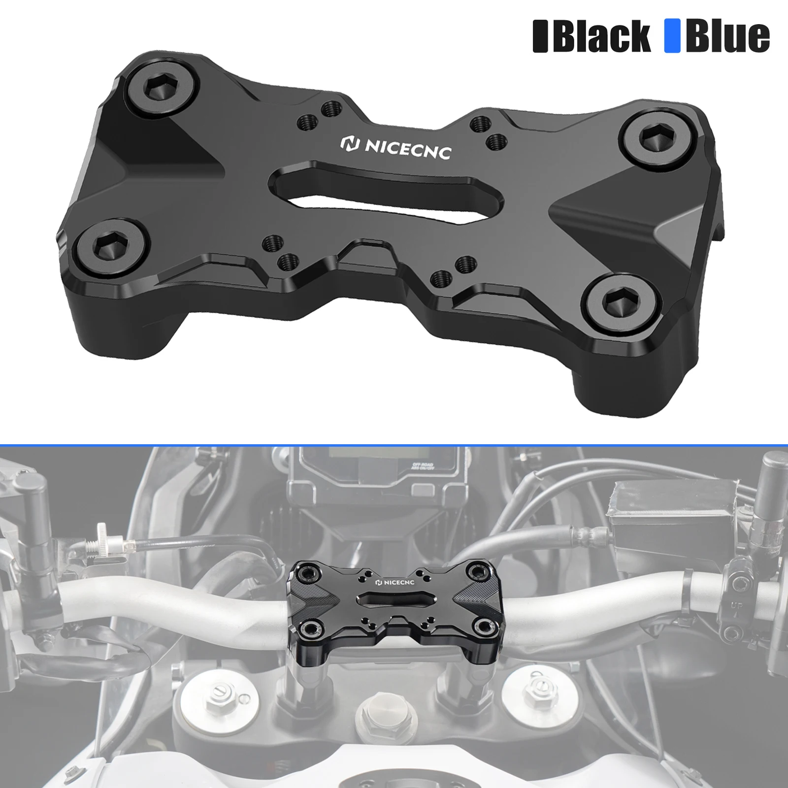 

Motorcycle GPS Navigator AMPS Mount Holes Handlebar Top Clamp for Yamaha Tenere 700/Rally XTZ700 2019-2024 Tenere 700 WR 2022