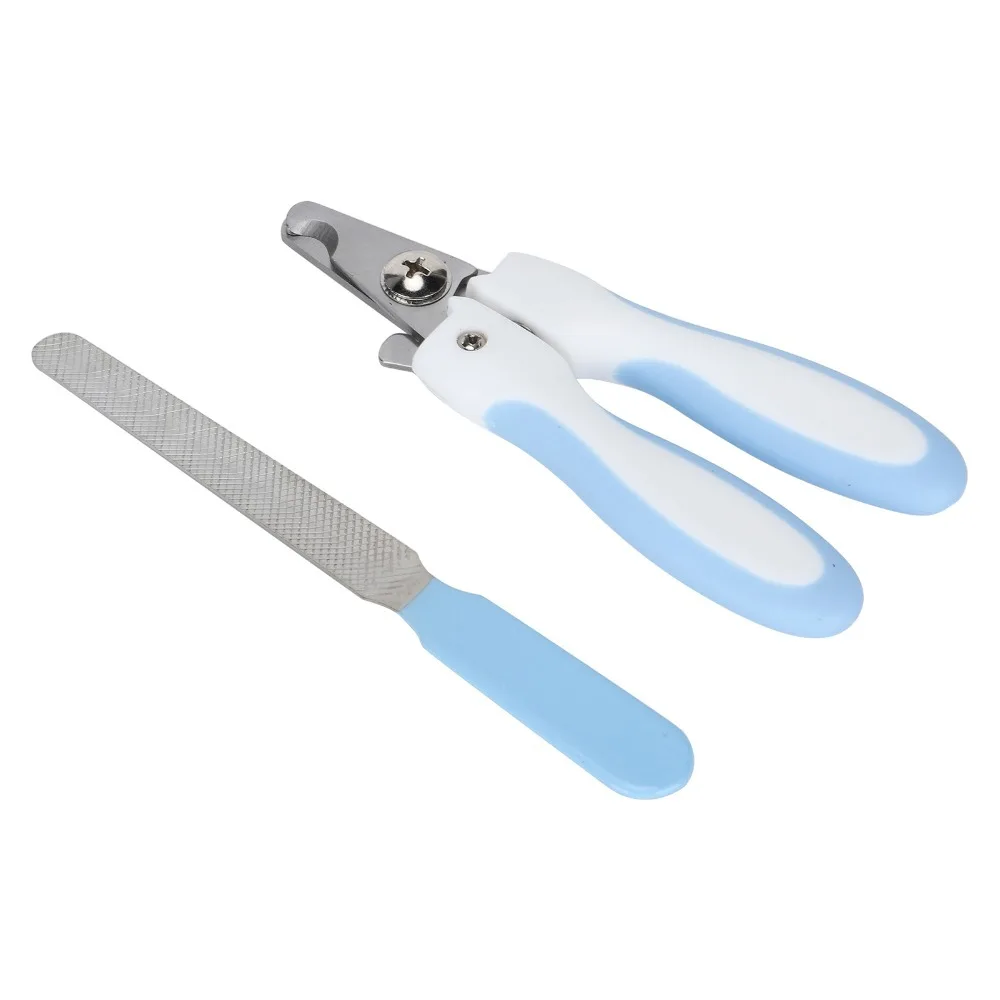Durable Stainless Steel Pet Nail Clippers with File Set Portable Dog Nail Trimmers Cat Nail Grooming for Small Pets