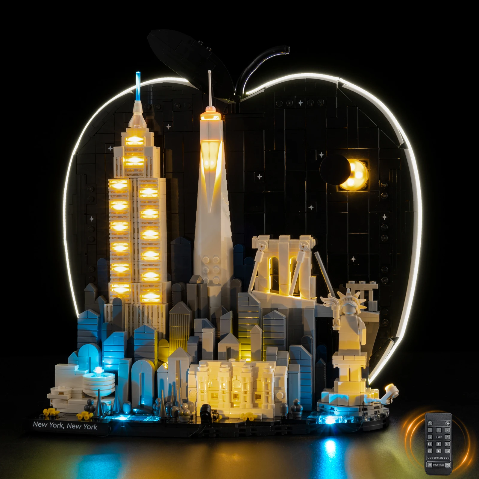 LED-Lichtset passend für Lego New York City – The Big Apple 21066 Bausteine