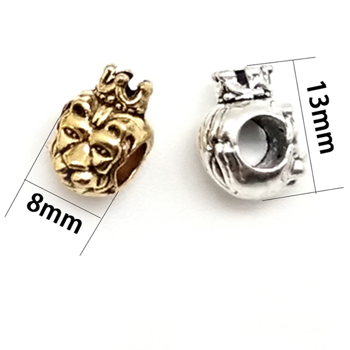 10 قطعة/الوحدة مزيج البومة الحيوان الخرز قلادة جالبة للحظ الخرز سبائك الزنك الأسد حبة DIY بها بنفسك ل القرط سوار صنع المجوهرات اكسسوارات #4