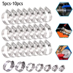 5/10 pièces 8 à 152mm 304 collier de serrage de tuyau d'entraînement réglable en acier inoxydable ligne de carburant taille de ver Clip collier de serrage de tuyau