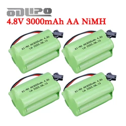 Akumulator NiMH 4,8 V 3000 mAh do zabawek RC Samochody Roboty Ciężarówki Łodzie czołgów Model T z wtyczką SM Akumulator AA 4,8 V