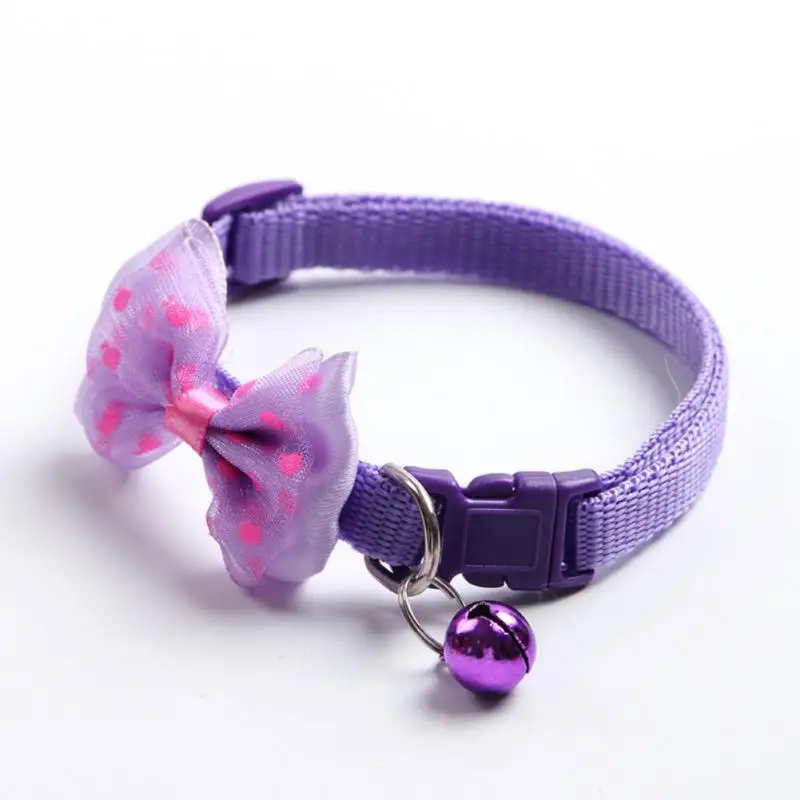 Pet Collars Pet Bow Bell Collars Cute Cat dog Collars Pet Supplies Multicolor Adjustable Pet Dressing Tool Pet Accessories