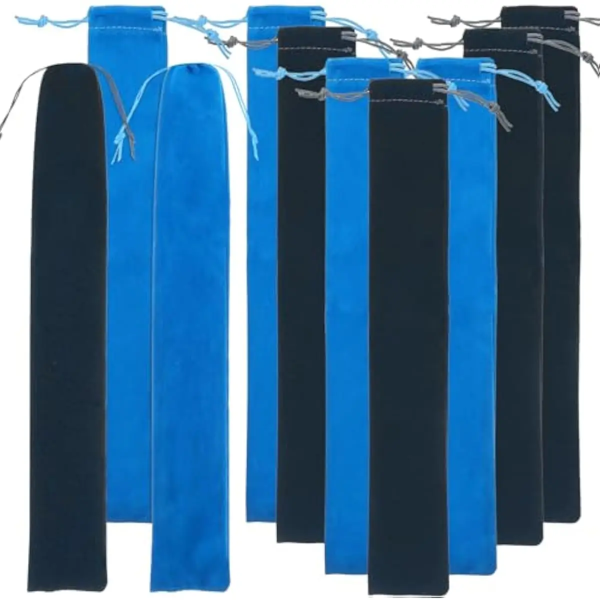 30-Piece Versatile Suede-Flocked Instrument Pouch for Soprano Recorder Harmonica Clarinet Flute Drumsticks Jewelry and Small Acc