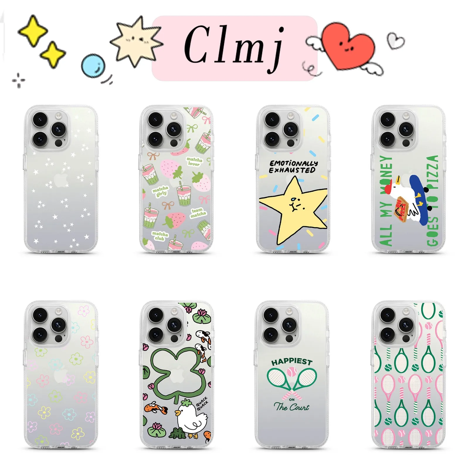 Korean INS collage Phone Case For Samsung Galaxy S26 S25 S24 S23 S22 S21 S20 FE Note20 Edge Plus Ultra Lite 5G Clear Cover