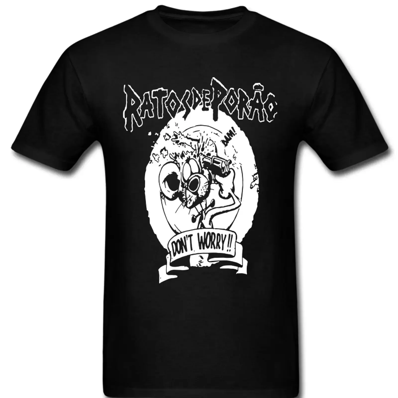Camiseta Ratos De Porao Band Hardcore Anarcho Punk Rock Thrash Metal vintage lavada, streetwear estiloso, ligeiramente casual, unissex
