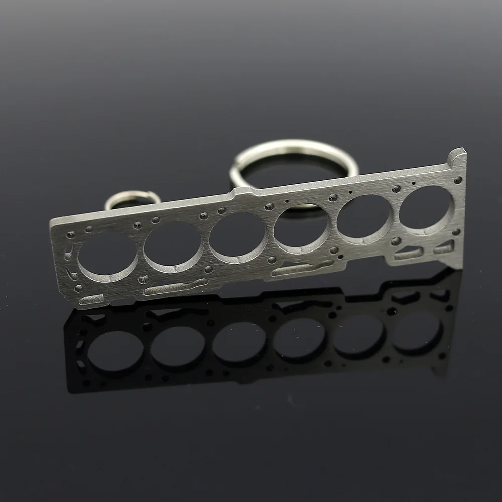 Miniature Cylinder Head Gasket Engine Stainless Steel Keychain Keyring Key Chain Keyfob Pendent S54 E46 20V 0M617 606 VR6 BARRA