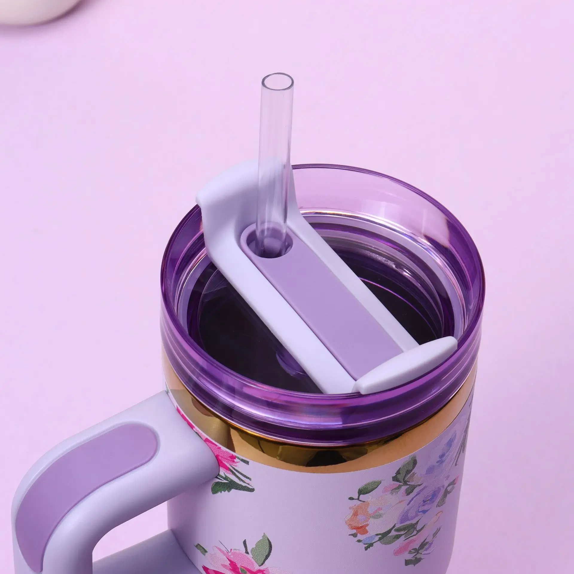 14oz Car Cup 304 Stainless Steel Insulated Travel Tumbler With Handle Straw Lid & Cold Retention For Vehicle, Office,_maomaolike.com