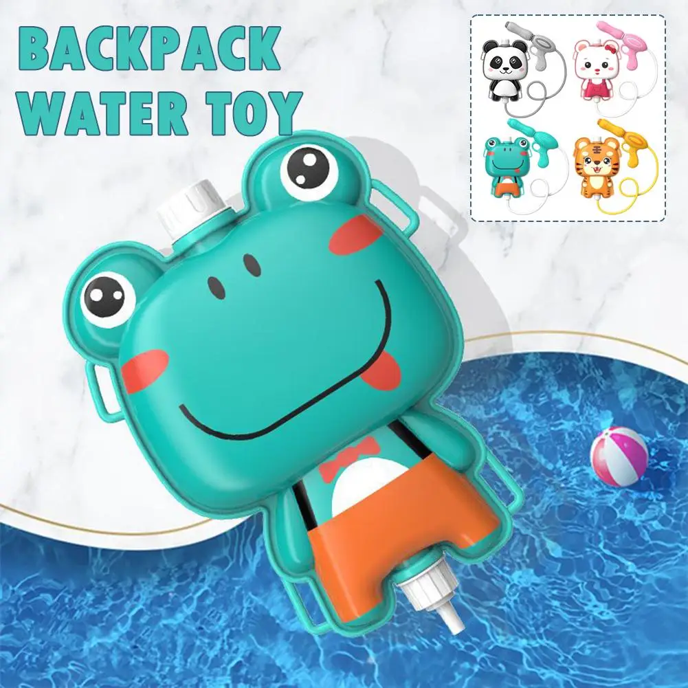 Children's Backpack Water Toy Pull-out Water Spray Burst Boy Summer Beach Water Toy Cartoon Animal Water Toys For Kids Gift E1B7