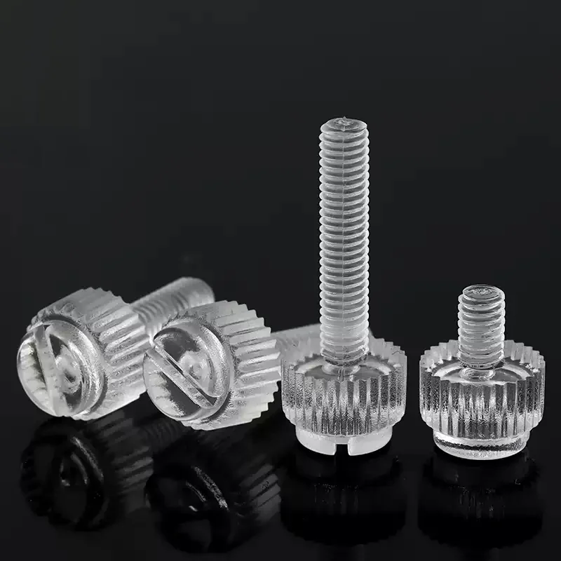 Acryl PC Transparent Rändelschlitzschraube M3 M4 M5 M6 M8 Handdrehschraube Computer Handfest anziehen Schrauben