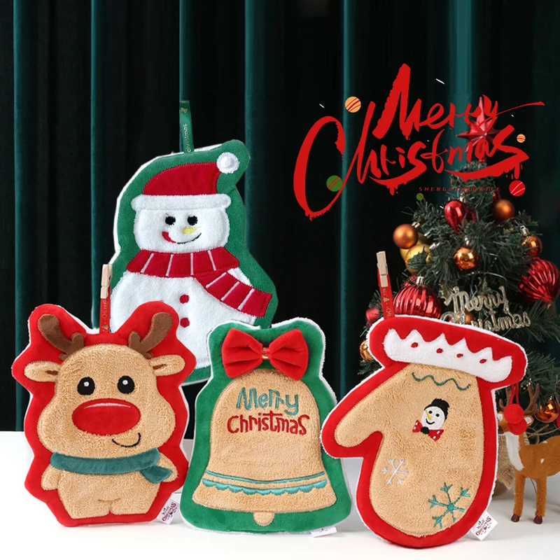 Christmas Kitchen & Bathroom Towel – Soft & Absorbent Hand Towel with Santa Claus Design, Perfect for Holiday Decor & Gifts Sing