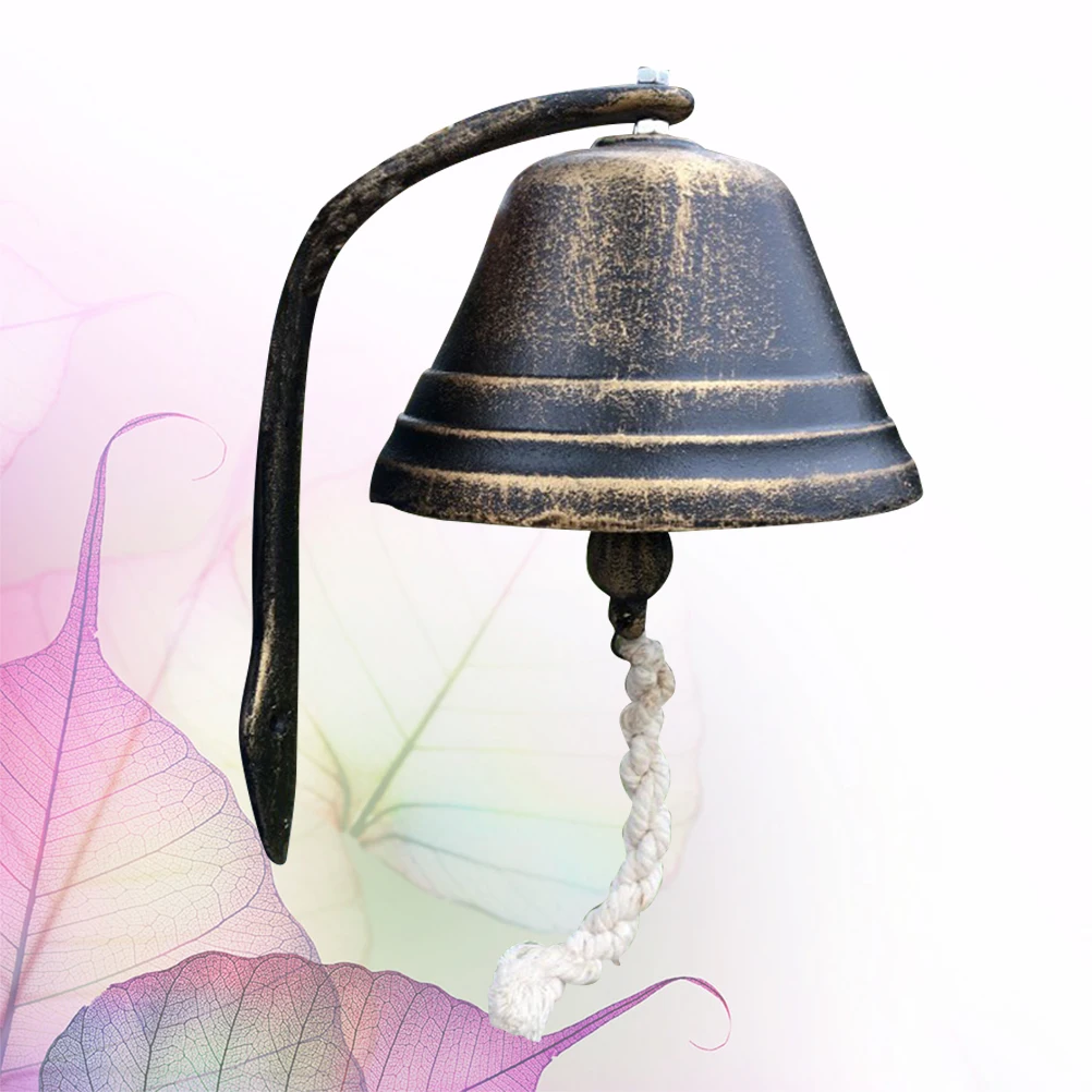 جرس الباب الرجعية الحديد الزهر صوت واضح داخلي في الهواء الطلق مقهى جرس الزخرفية هدية عيد الميلاد باب الديكور دائم طويل