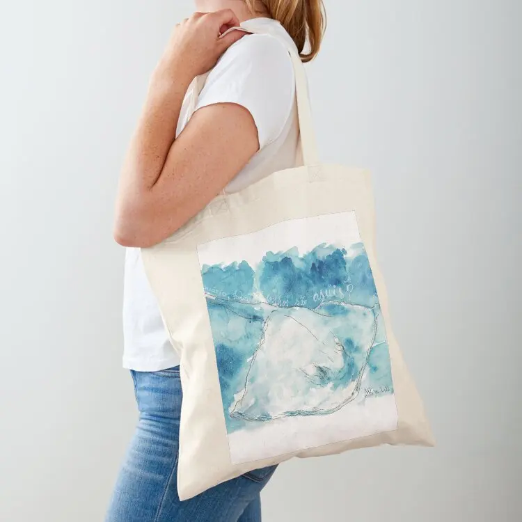 

Underwater blue dream by Agata Biga Tote Bag canvas shopping bag shopping bag eco folding reusable grocery bags