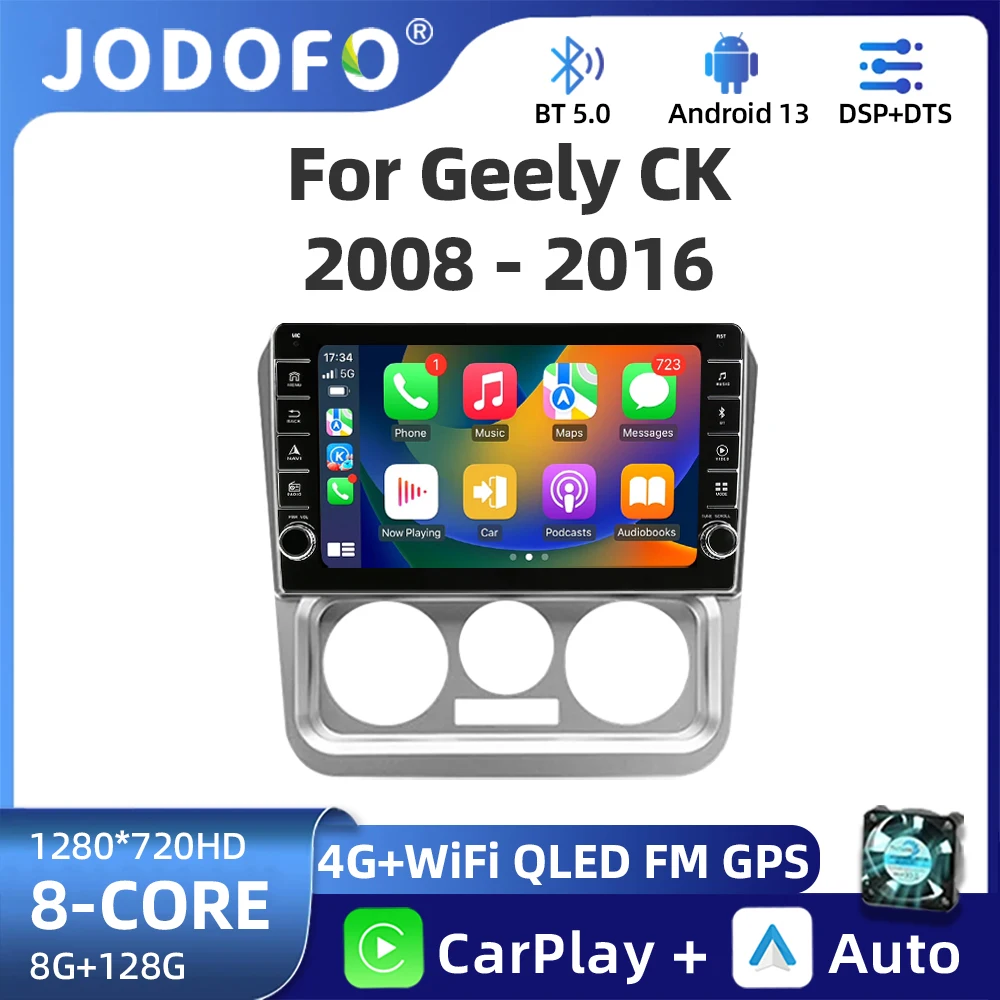 

Android 13 For Geely CK 2008-2016 Car Radio Head Unit WIFI Multimedia Player Navigation Video GPS Auto Carplay Stereo 360 Camera