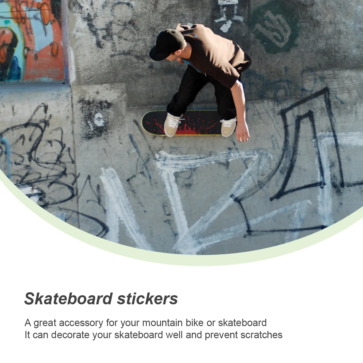 Skateboard Stickers Double Rocker Waterproof Tape Matte Decorations Adhesive Adornment