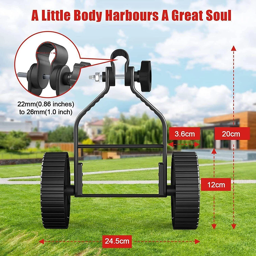 Universal Lawn Mower Wheel Grass String Trimmer Adjustable Support Wheel For Improving Work Efficiency Mower Maintenance