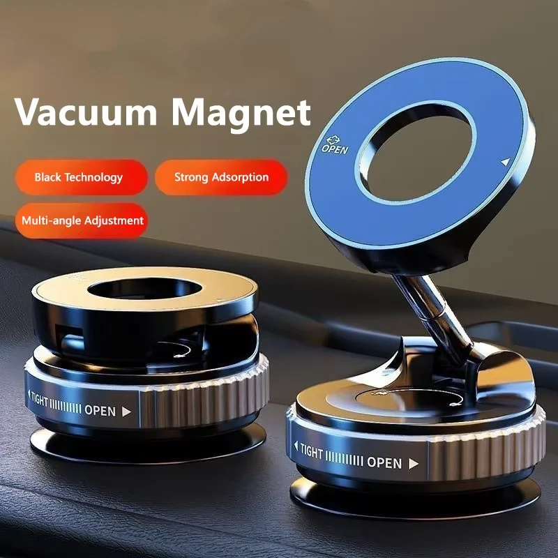 

Магнитный держатель для телефона с вакуумным креплением, регулируемый под углом, с сильным магнитным захватом, складной автомобильный держатель для навигации