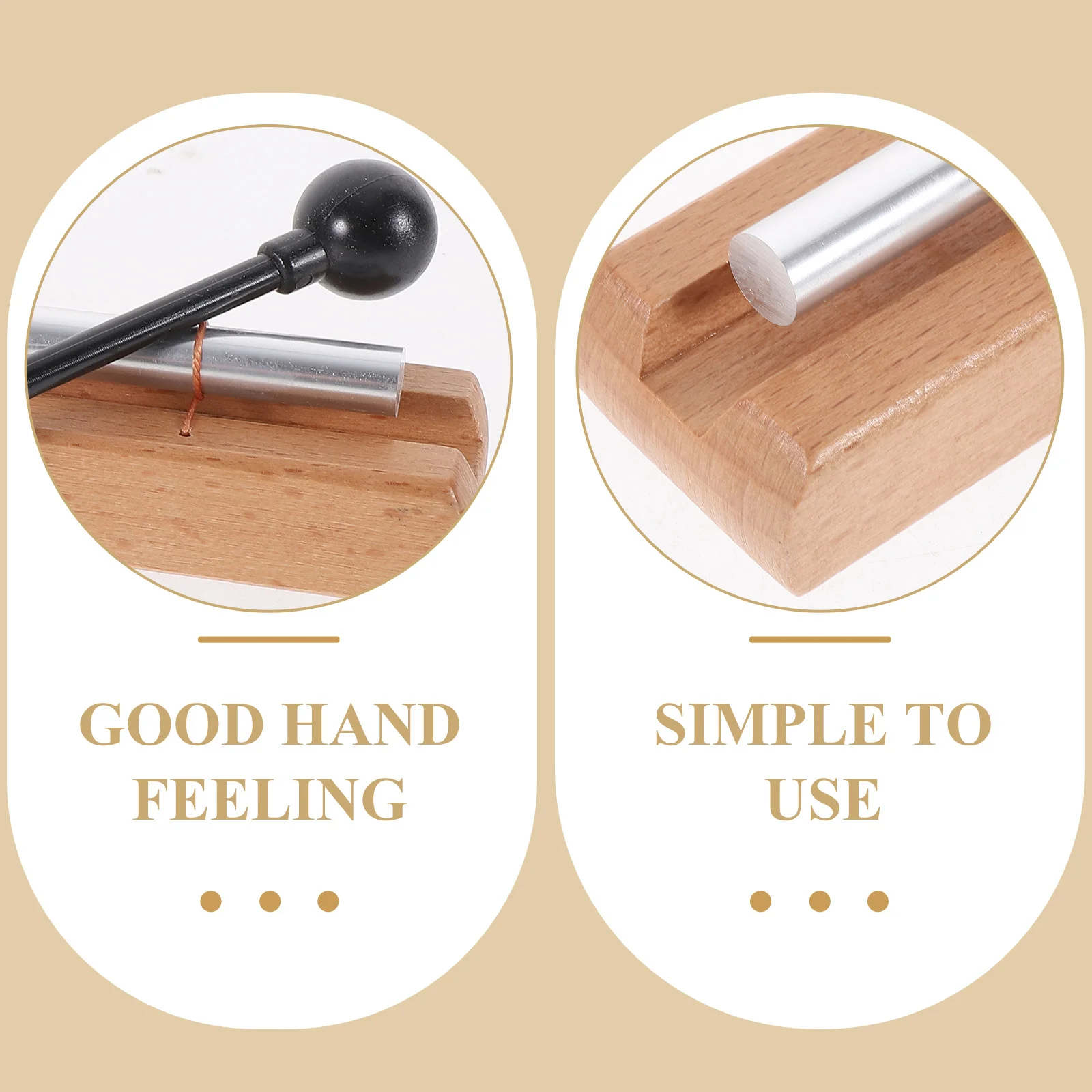 

's Percussion Instrument Handy Chime with Mallet Bells Musical Instruments Chimes Solo for Metal