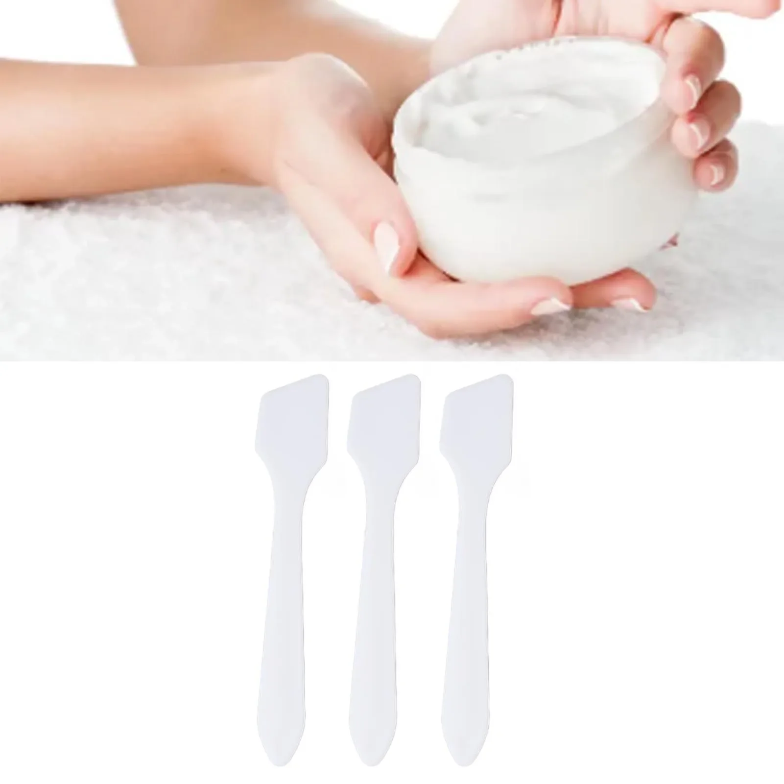 Juego de espátula para máscara de crema Facial, 3 uds., belleza profesional, cuidado de la piel, aplicador de espátula cosmética de plástico, palo dispensador