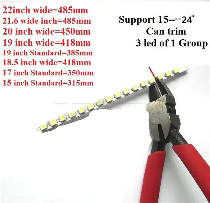 24 inch verstelbaar licht LED-achtergrondverlichtingsset 540 mm, werken voor 15 