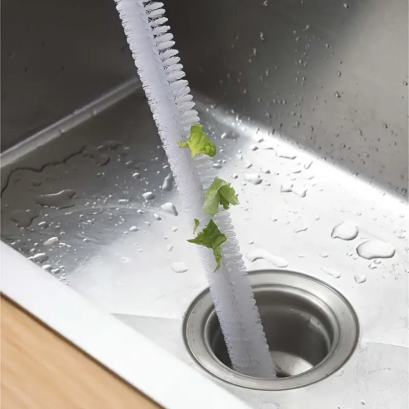 Cepillo de dragado de tuberías de 45cm, limpiador de drenaje Flexible para fregadero de alcantarillado de pelo de baño, herramienta removedora de