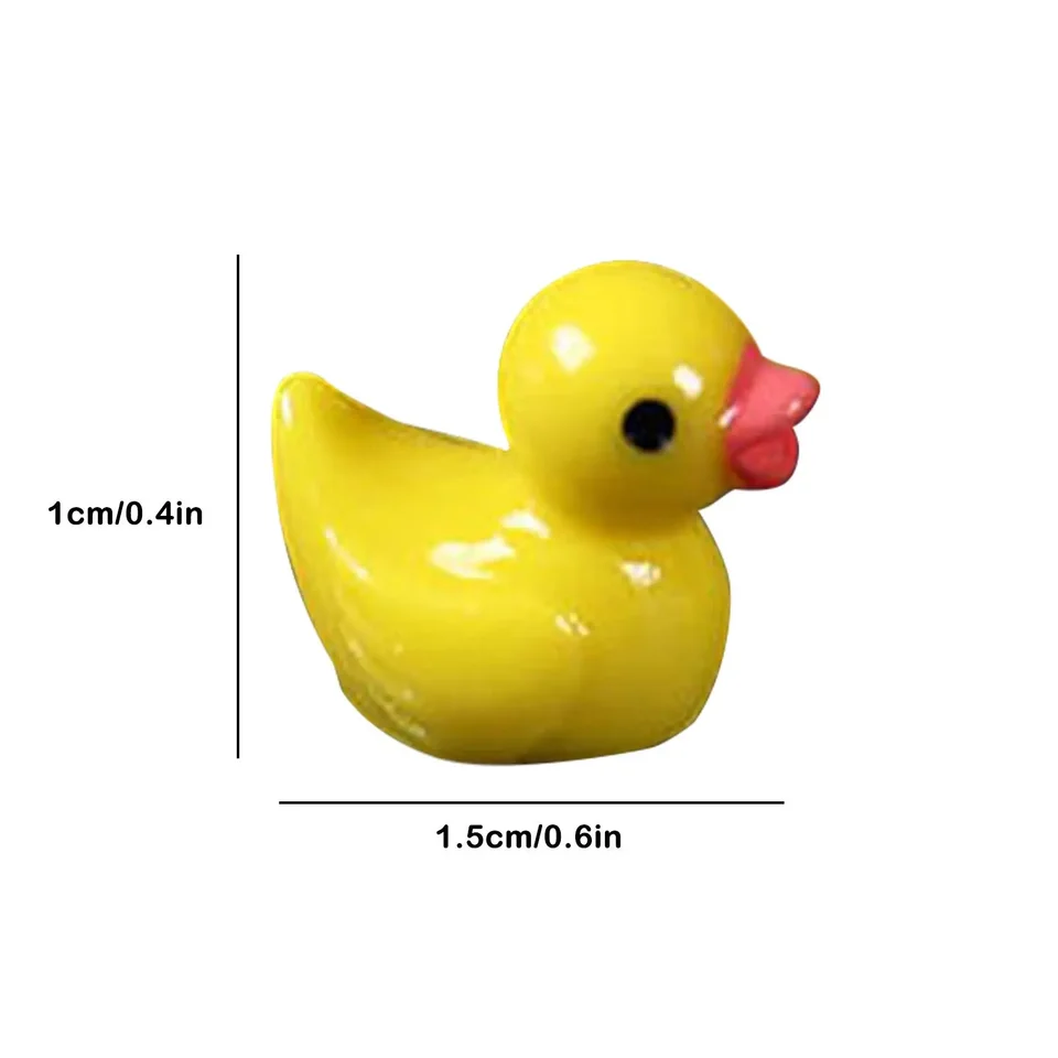 50/100 pièces, Mini canard lumineux en résine avec lunettes de soleil, ensemble de Mini canard en résine en vrac, pour Micro décor extérieur en pot, décor de vacances  15