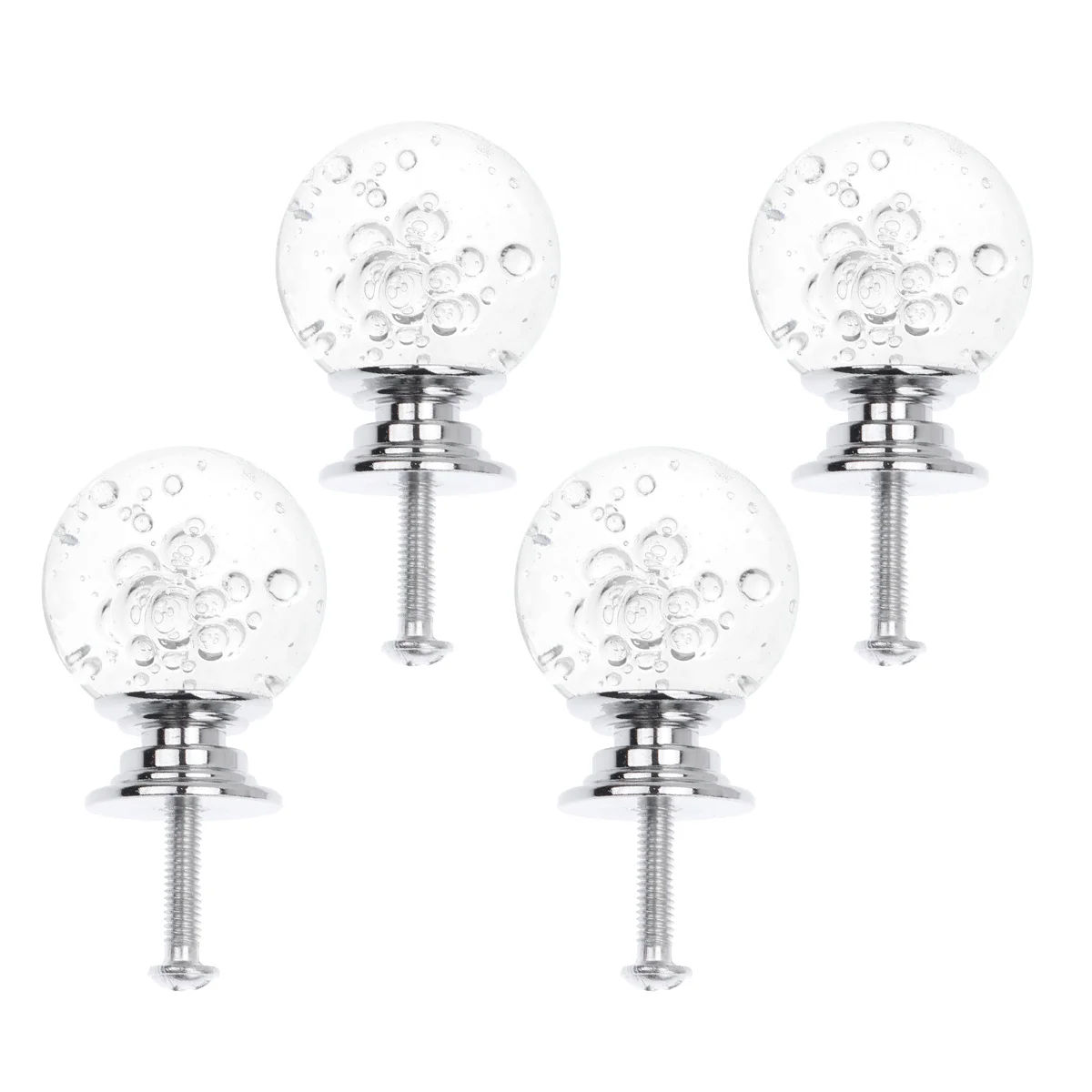 

4Set Stylish Bubble Ball Cabinet Door Handles Durable Aluminum Alloy for Drawers Bins Dressers Turquoise 1 Screw