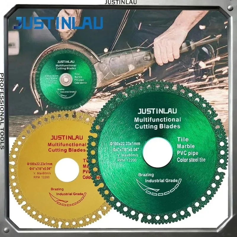 JUSTINLAU Multifunctional Cutting Piece Sheet Disc Tile Rock Plate Metal Marble Machine Angle Grinder Dry Slice Emery Saw Blade