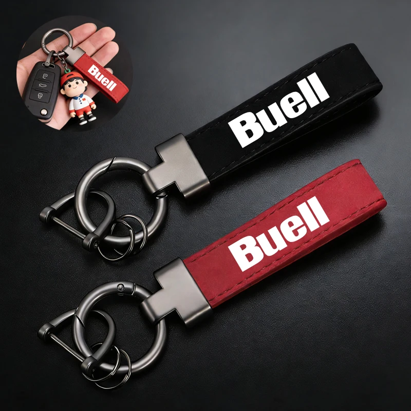 

Брелок из замши с пряжкой-подковой для мотоциклов Buell XB9/R, XB12/R/XT, XB9S, XB12S, XB12Scg, Ulysses 1125CR, 1125R