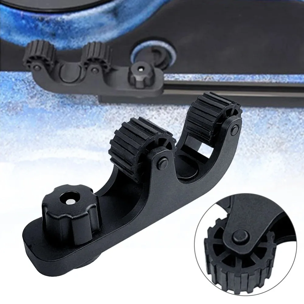 

Universal Kayak Paddles Holder Wear-resistant Durable Paddle Clips Easy Installation Plastic Kayak Rail Fishing Rod Holder