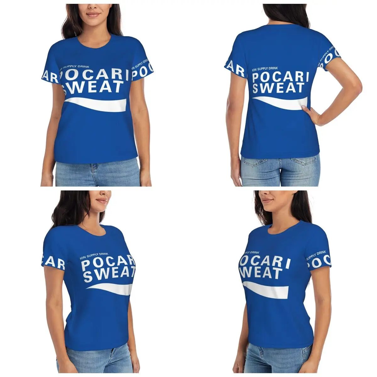 Just Some Pocari Sweat Merch T-Shirt for Women O-Neck Streetwear T Shirts Women's Tees Short Summer Clothes Tops