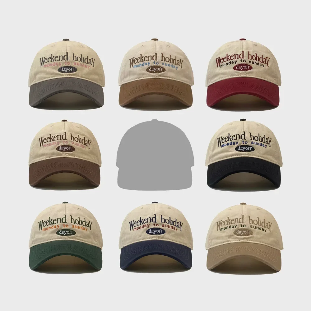 Korean version ins style cap female the same new fashion casual color matching baseball cap tide