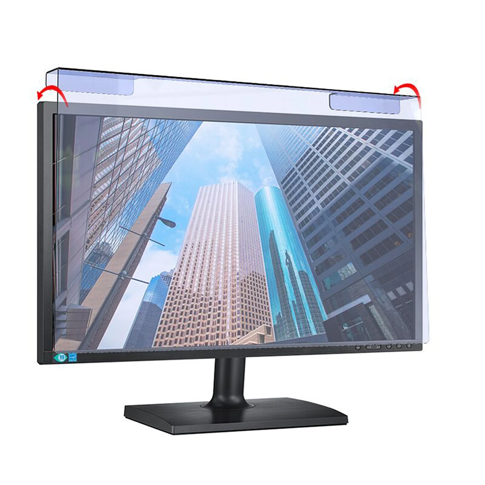 Hanging Blue Light Blocking Screen Protector High-transmittance Anti-UV Eye Protection Film for 26-27'' Desktop Monitor