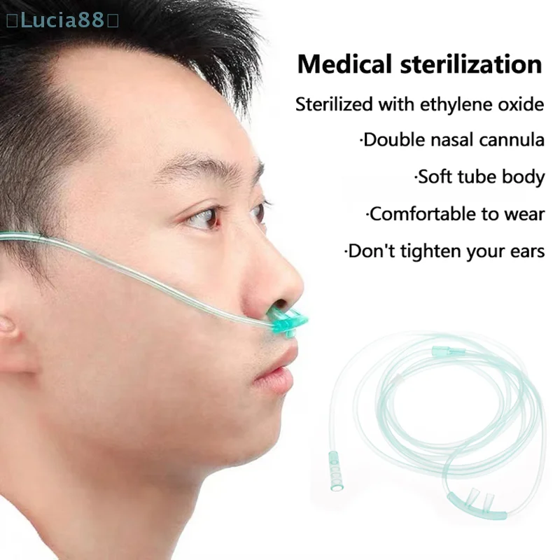 2m Flexible Tip Soft Nasal Oxygen Cannulas Disposable Adult Oxygen Cannulas/Hose/Tube(CCA96)