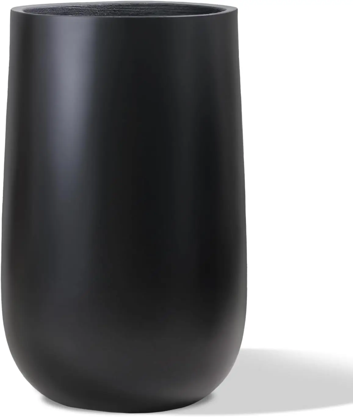 

Concrete Tall Planter Outdoor Indoor, Large Cement Plant Pots for Trees Flowers (Black, 24 inch)