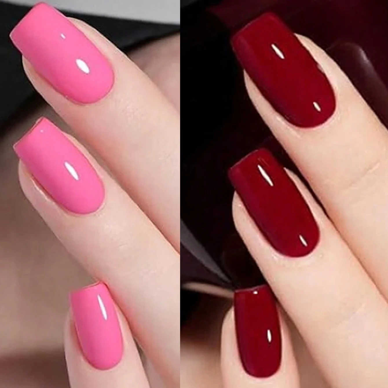 144 Stück gepresste französische kurze quadratische künstliche Nägel im einfarbigen Design, wiederverwendbare künstliche Acrylnägel sind für Heimwerker geeignet